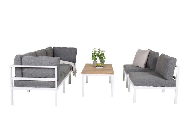 Brasilia Lounge-Set 2 Teile weiß. 60 X 110 X 45 cm