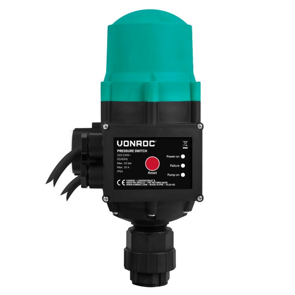 VONROC Gartenpumpe selbstansaugend - Automatische Wasserpumpe 800W, 3300l/h, 4bar - Hydrophorpumpe mit Druckschalter – Trockenlaufschutzmit - Zur Bewässerung des Gartens/Rasens