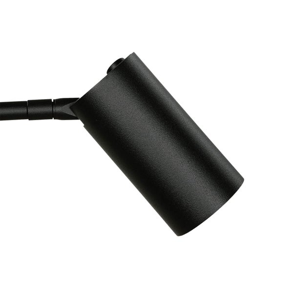 Schwarzer Spotstrahler mit verstellbarem Kopf