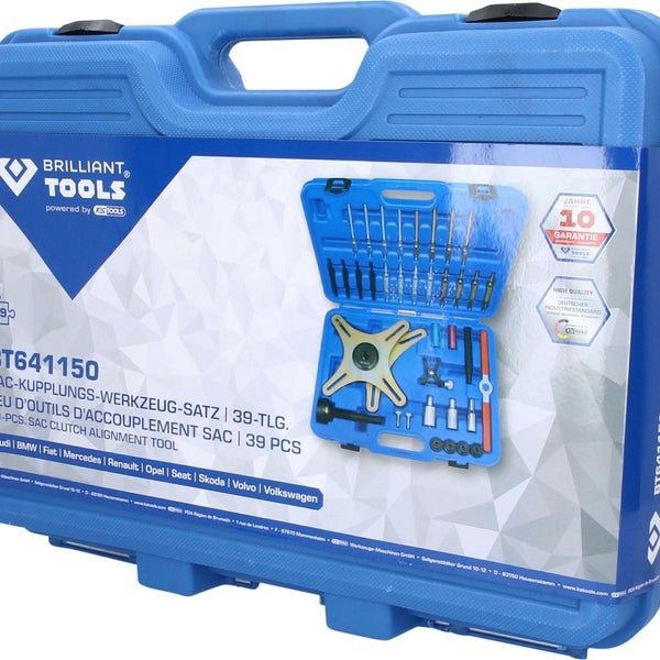 Brilliant Tools Kupplungswerkzeugsatz in einem blauen Werkzeugkoffer