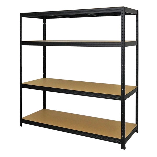 PROREGAL Mega Deal 5er-Set Schwerlastregal Giant Elephant 160x150x60cm mit 4 Ebenen Fachlast 200kg Schwarz