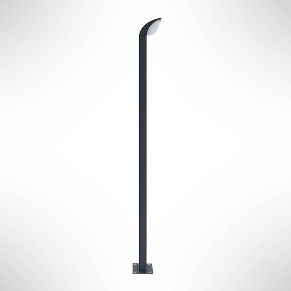 Lucande LED Außenleuchte Tinna (Modern) in Schwarz aus Aluminium (1 flammig, ) - Wegeleuchte Pollerleuchte Wegelampe Sockelleuchte