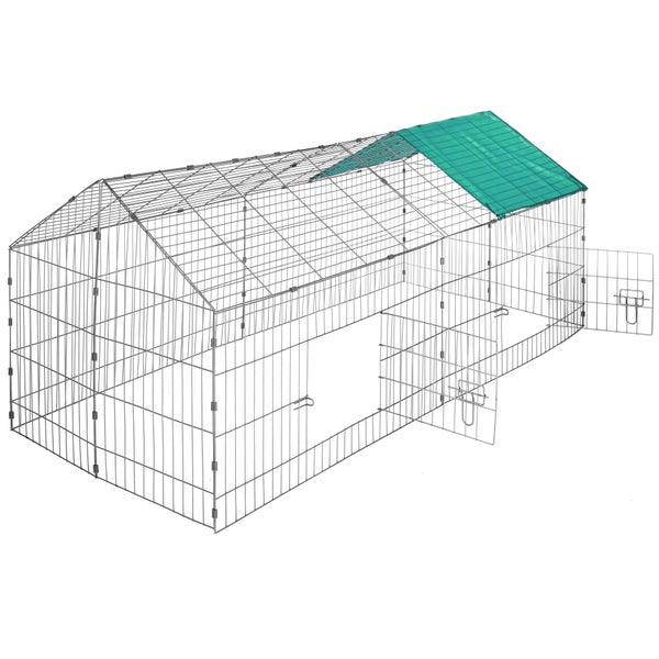 Freilaufgehege für Kaninchen tectake  aus 12 Gitterelementen 180 x 75 x 75 cm