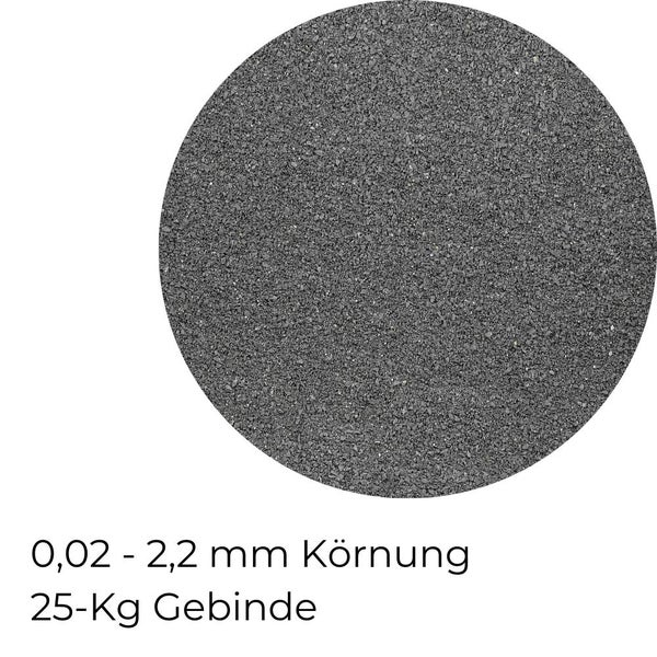 Fugensand Anthrazit 25 kg 0,02 - 2,2 mm Quarzsand Fugensand Basaltsplitt Splitt Pflastersand Fugen Sand Pflasterstein Basalt