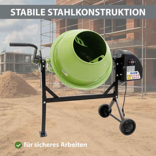 Betonmischer mit stabiler Stahlkonstruktion auf einer Baustelle für den Einsatz im Bauwesen