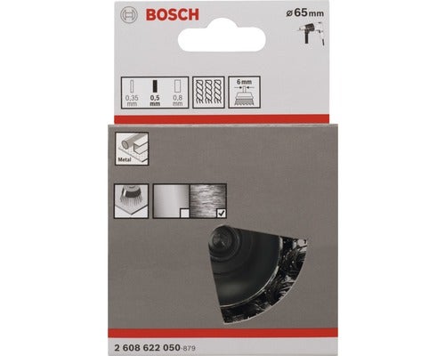 Topfbürste Bosch gezopft 65 mm, 0,5 mm