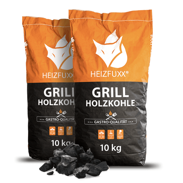 Heizfuxx Grillholzkohle » Gastro-Qualität « 10kg x 2 Sack 20kg