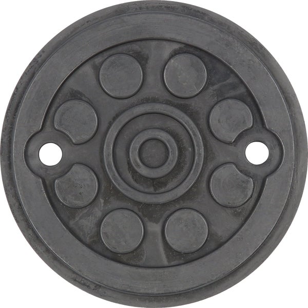 Schwarzes Gummi Ersatzteil rund