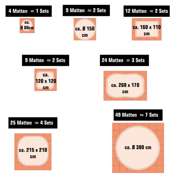 eyepower 8 Große Matten: 1,9m² Poolunterlage 50x50 Antirutschmatte Boden Poolmatte - Pool Unterlage Outdoor Matte Poolunterlage Matten - Platten für Pool Schutzmatte unter Pool Bodenmatte Pool Outdoor