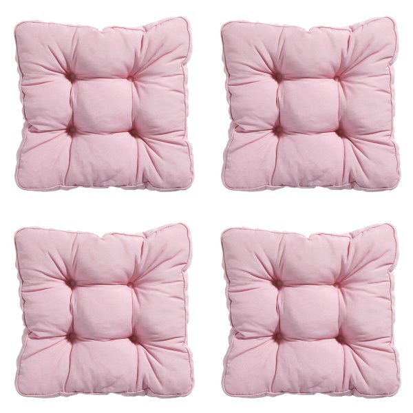 Sitzkissen Florance Panama zartrosa - Ca. 47x47 cm - 4er-Set