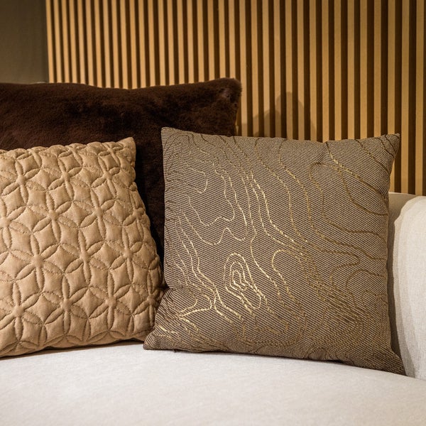 Lizzy Dekokissen - Mit Muster 45x45 cm, Beige