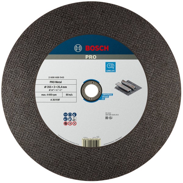 Bosch PRO Metal Trennscheibe 355 x 2,8 x 25,4 mm - 2608600543