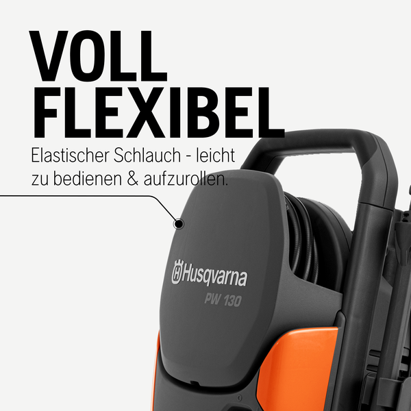 Husqvarna Hochdruckreiniger PW 130 mit flexiblem Schlauch