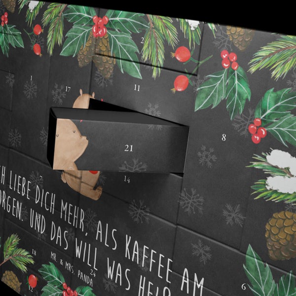 Mr. & Mrs. Panda Befüllbarer Adventskalender Bär Morgenkaffee - Schwarz