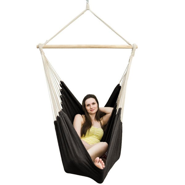 XXL Hängesessel Relaxsessel 185x130cm bis 150kg in Schwarz