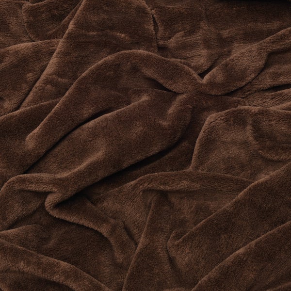 Beautissu Aurelia Decke 150x200cm Dunkelbraun