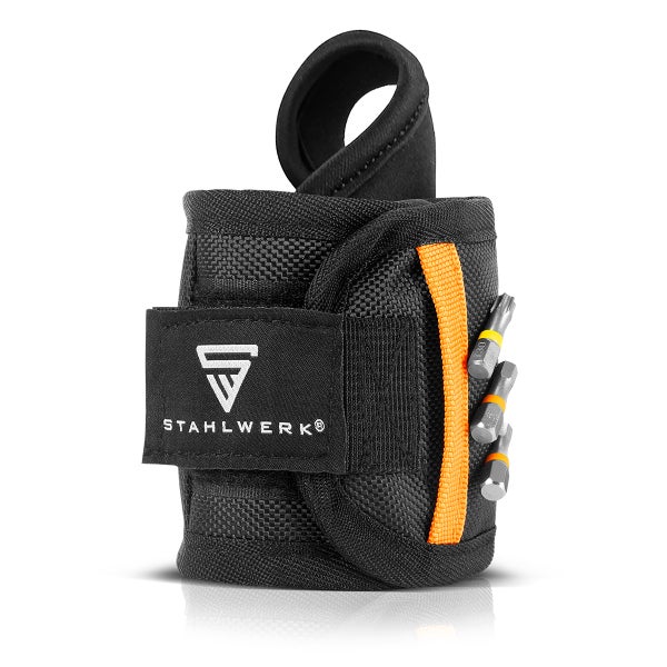 Zwei Bit Halter aus Textil mit Stahlwerk Logo