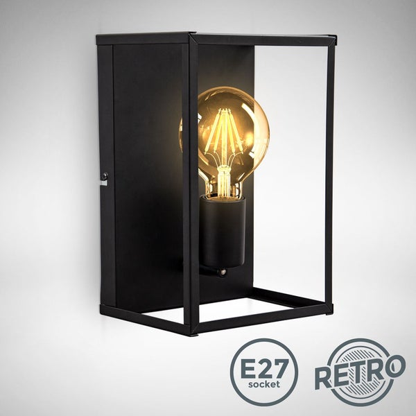 Wandleuchte, schwarz, 1xE27 max. 60W exkl.