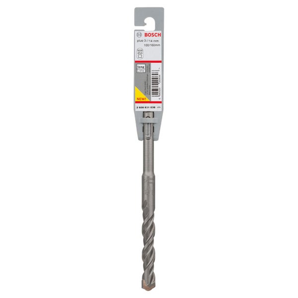 Bosch Hammerbohrer plus-3 14 Millimeter, 100/160 Millimeter