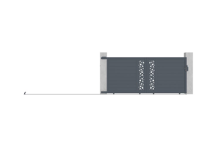 Schiebetor aus Aluminium 3,5m SUNNY 350C160 Grau