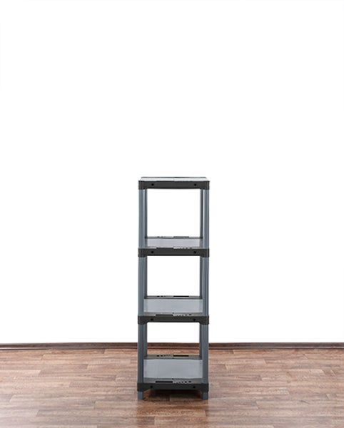 PROREGAL Kunststoffregal Big Grey Bear Low HxBxT 138 x 60 x 46 cm Fachlast 160 kg Grau