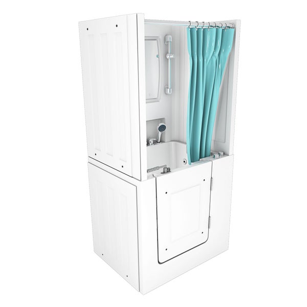 Seniorendusche Wanne Whirlpool S02D-WP-C-R 100x78x205cm