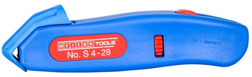 WEICON Kabelmesser No. S 4-28 | mit einfahrbarer Hakenklinge | Arbeitsbereich 4 - 28 mm Ø | 1 Stück