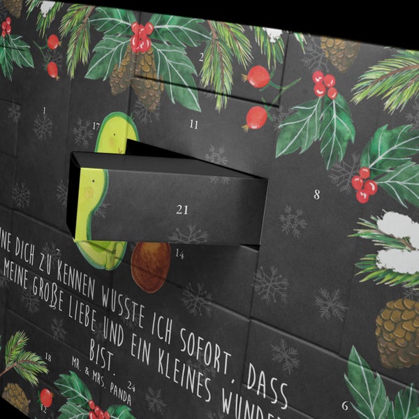 Mr. & Mrs. Panda Befüllbarer Adventskalender Avocado Kern rollt - Schwarz