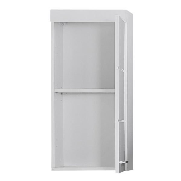 AmandaMando Bad Hänge Stauraumelement 1 Tür weiß, weiß Hochglanz. 37 X 23 X 77 cm