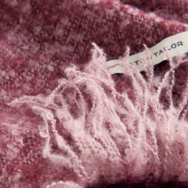 Schal mit Fransen und Tom Tailor Logo