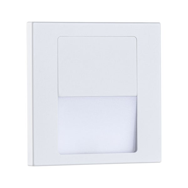 LED Wandeinbauleuchte Tsaro eckig 80x36mm 1W 80lm 230V 2700K Weiß matt