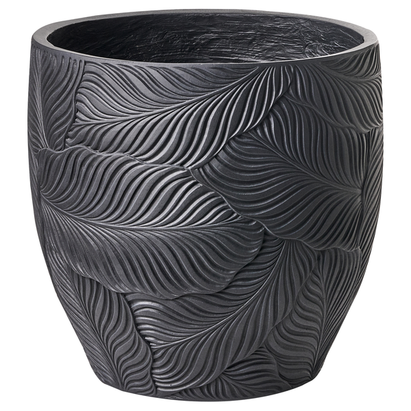 Blumentopf mit Blattmuster