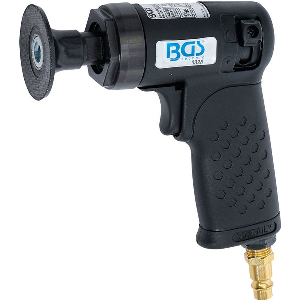 BGS Technic Druckluft Borstenscheibenschleifer 3328 mit ergonomischem Griff.