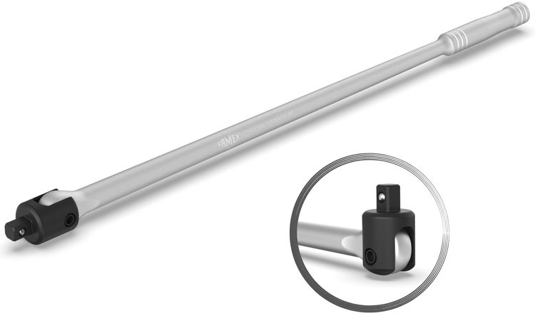 FAMEX 10671 Drehmomentschlüssel, PROFESSIONAL, 1/2 - Max. 70 Nm, Gelenk-Drehgriff