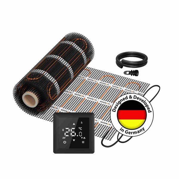 Fußbodenheizungsmatte mit Thermostat und Zubehör