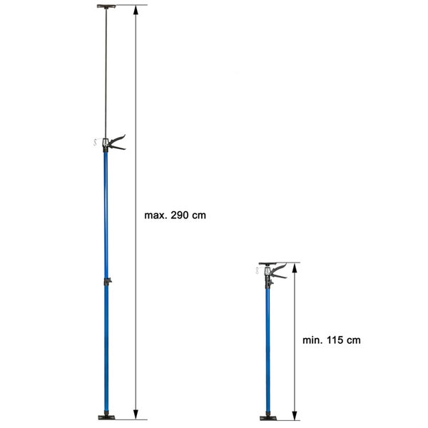 4er-Set Teleskopstützen tectake  stufenlos höhenverstellbar mit Schnellspannsystem