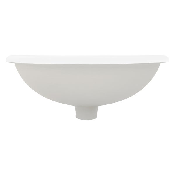 ML-Design Waschbecken aus Keramik Weiß glänzend 49x19,5x40,5cm Oval Einbauwaschbecken mit Überlauf und Abflusloch, Badezimmer Aufsatzwaschbecken Einbauwaschtisch Waschschale Waschplatz Handwaschbecken