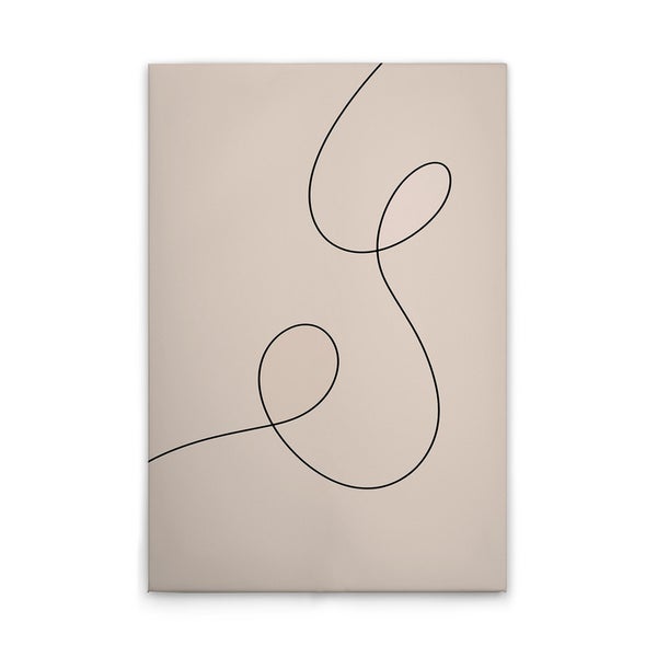 Wandbild mit abstrakter Linienkunst