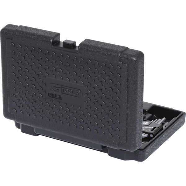 KS Tools Sechskant-Winkelstiftschlüssel-Satz in geöffnetem Werkzeugkoffer