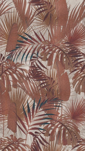 Tapete mit tropischem Blätterdesign
