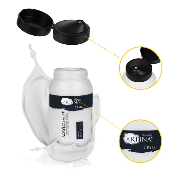Artina Crylic Acrylfarbe 500ml Titanweiß