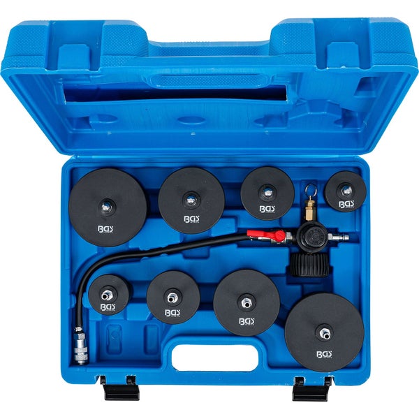 Kühlsystem Druckprüfer Set im blauen Koffer