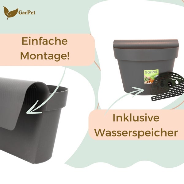 GarPet Pflanzkasten mit Wasserspeicher und einfacher Montage