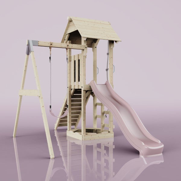 Spielturm mit Schaukel und Rutsche für den Garten