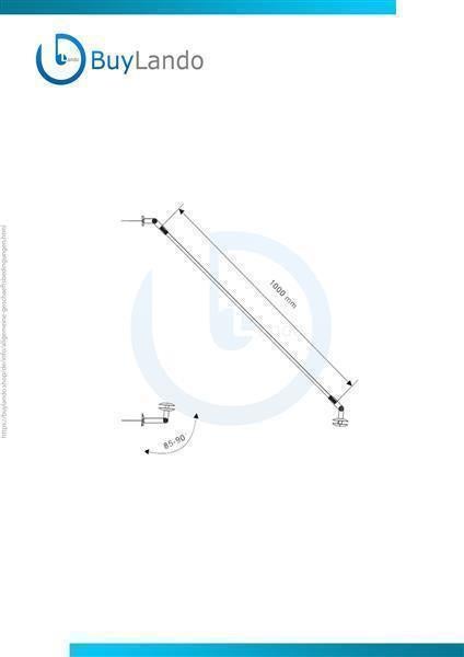 Glaswerk Westfalen - (3STB) Pensilina in vetro trasparente 230x90 cm con supporto