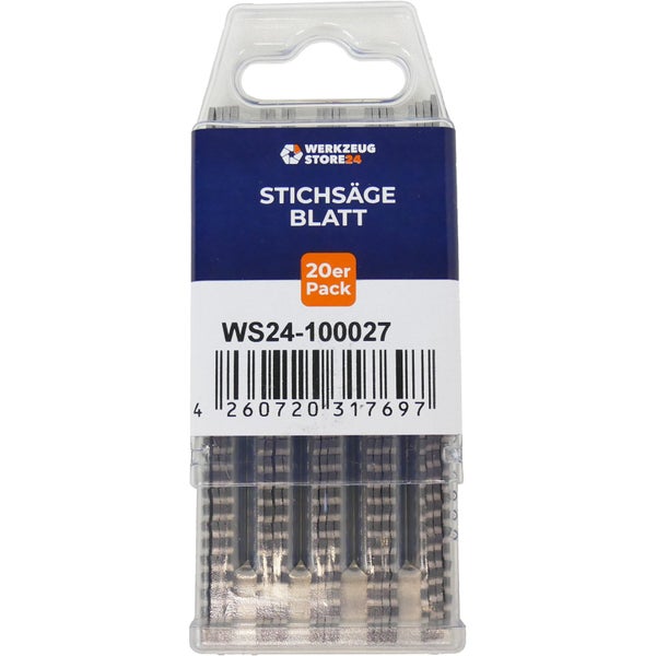 Stichsägeblätter, 20er Packung für Metall, 75/3,0 mm