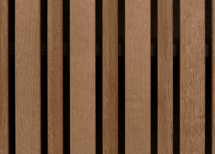 Holzpaneel mit Lattenstruktur für Wandgestaltung