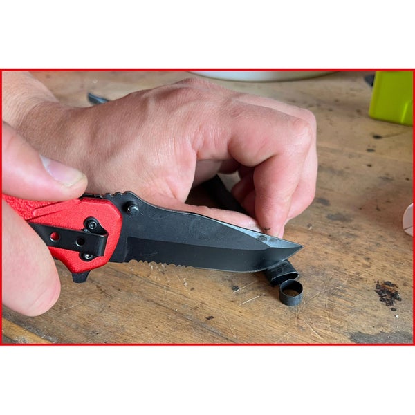 KS TOOLS Klappmesser mit Arretierung und Gurtschneider - 907.2220