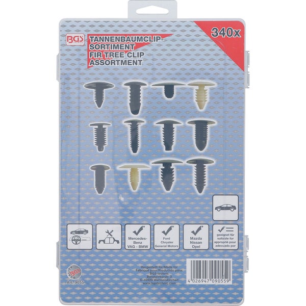 BGS technic Tannenbaumclip Sortiment, 340 Stück