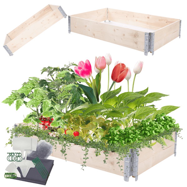 Hochbeetkisten GrowBox HxBxT 20x120x80 cm 1 Ebene Holz Natur